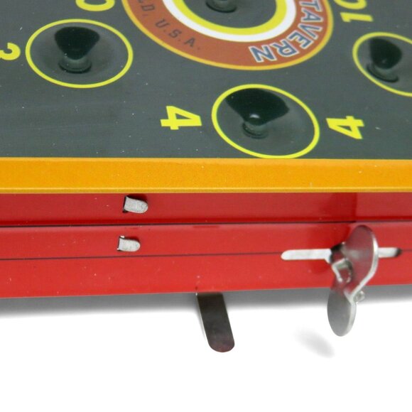 VINTAGE SIMPSONS Moe's Tavern Pool Game Tin Toy 2002 Collectible Wind-Up Action - Picture 7 of 13